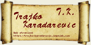 Trajko Karadarević vizit kartica